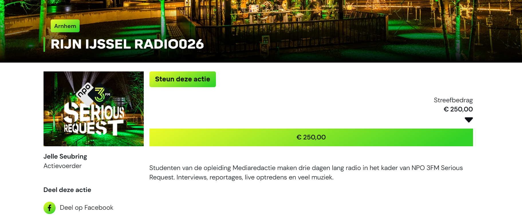 Streefbedrag gehaald!!