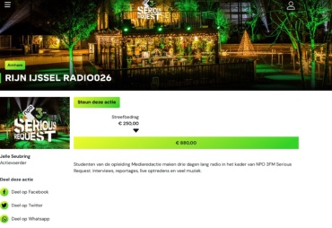 Dit is het eindbedrag na 3 dagen radiomaken!